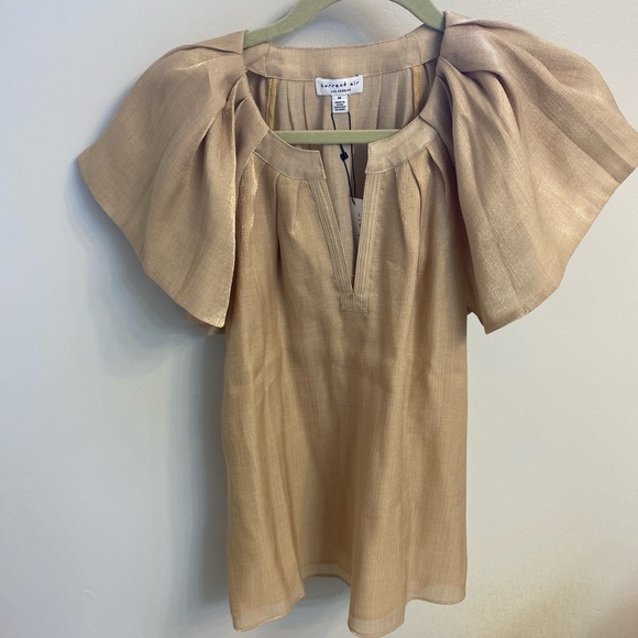 Current Air Tops - Current Air gold shimmer top medium NWT